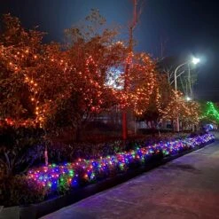 JinBest 200 Multicolor Christmas Lights, UL Certified Always On LED Mini Lights String Green Wire 66 Ft, For Indoor Outdoor Party, Garden, Patio -Xmas Lighting Shop 81sdwwu39L. AC SL1500