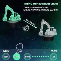 Ammonite Excavator 3D Lamp For Kids, LED Optical Illusion Night Light With Remote Control And Timing Function As Christmas Birthday Gifts Ideas For Boys Kids Teen -Xmas Lighting Shop 81svkvqfSKL. AC SL1500