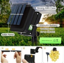 LICKLIP Solar String Lights, 36ft 60 LED (Φ1.0 Inch) Outdoor Globe Bulb String Lights, Waterproof 8 Modes Solar Patio Lights For Christmas, Patio, Garden, Gazebo, Yard, Outdoors, Wedding (Warm White) 13 LICKLIP Solar String Lights, 36ft 60 LED (Φ1.0 Inch) Outdoor Globe Bulb String Lights, Waterproof 8 Modes Solar Patio Lights For Christmas, Patio, Garden, Gazebo, Yard, Outdoors, Wedding (Warm White) -Xmas Lighting Shop 81tYqyNG9pL. AC SL1500