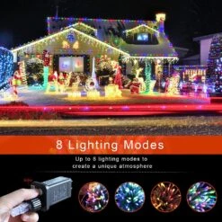 PUHONG Christmas Decorations Star Lights, 320 LED Christmas Tree Lights Outdoor,16.4Ft String Lights 8 Memory Modes With 14" Lighted Star For Xmas New Year (Iron-Multicolor) -Xmas Lighting Shop 81txsz93mVL. AC SL1500