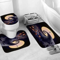 DDQTOUCH 4 PCS Nightmare Before Christmas Bathroom Set With Shower Curtain And Rugs, Halloween Jack Skellington And Sally Shower Curtain Bathroom Decor Set With 12 Hooks (Color-30) 9 DDQTOUCH 4 PCS Nightmare Before Christmas Bathroom Set With Shower Curtain And Rugs, Halloween Jack Skellington And Sally Shower Curtain Bathroom Decor Set With 12 Hooks (Color-30) -Xmas Lighting Shop 81v6tzkv0EL. AC SL1500