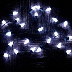 C7 Christmas Lights, Strawberry Battery Operated Christmas String Lights With Timer, 50 LED 26Ft Christmas Lights With 8 Lighting Modes For Xmas Tree Indoor Outdoor Christmas Decorations, Pure White -Xmas Lighting Shop 81v8VBjn5 L. AC SL1500