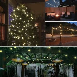 2-Pack 100 LED 64FT Crystal Globe Solar String Lights Outdoor, Waterproof Solar Outdoor Lights With 8 Lighting Modes, Solar Globe Lights For Garden Tree Patio Party Christmas Decorations (Warm White) -Xmas Lighting Shop 81vTbKi7EL. AC SL1500