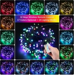 IBaycon 300 LED Color Changing Christmas Lights, 98ft 17 Colors Halloween String Lights Outdoor, Fairy Twinkle Tree Lights With Remote & Timer Plug In For Room Indoor Party Decorations Waterproof -Xmas Lighting Shop 81vkt6431GL. AC SL1500