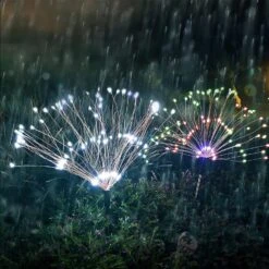 XVZ Solar Garden Lights, 2 Pack 150 LED Solar Powered Firework Light,2 Modes And Waterproof DIY Outdoor Decoration Light For Walkway Pathway Backyard Christmas Party Decor Easter Gift(Cold White) -Xmas Lighting Shop 81vmwwxEqhS. AC SL1500