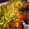 Gorrzai Solar Garden Lights 4 Pack 10 LED Outdoor Solar Firefly Lights 8 Modes Swaying Lights, Sway By Wind, Waterproof Solar Garden Stake For Pathway, Yard, Patio, Lawn, Christmas Decor