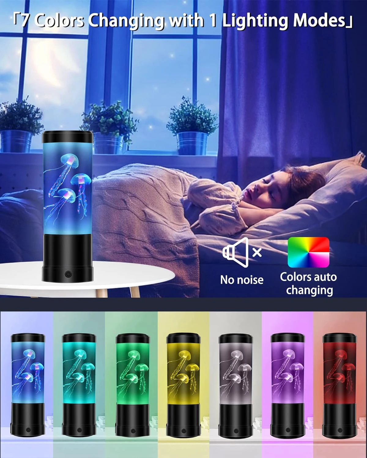 Lava Lamp For Adults Kids, LED Multi-Color Jellyfish Lava Lamps Novelty Night Light Mood Table Lamp For Home Bedroom Office Desktop Decoration Halloween Birthdays Christmas Gifts Holidays Presents 2 Lava Lamp For Adults Kids, LED Multi-Color Jellyfish Lava Lamps Novelty Night Light Mood Table Lamp For Home Bedroom Office Desktop Decoration Halloween Birthdays Christmas Gifts Holidays Presents - Image 2