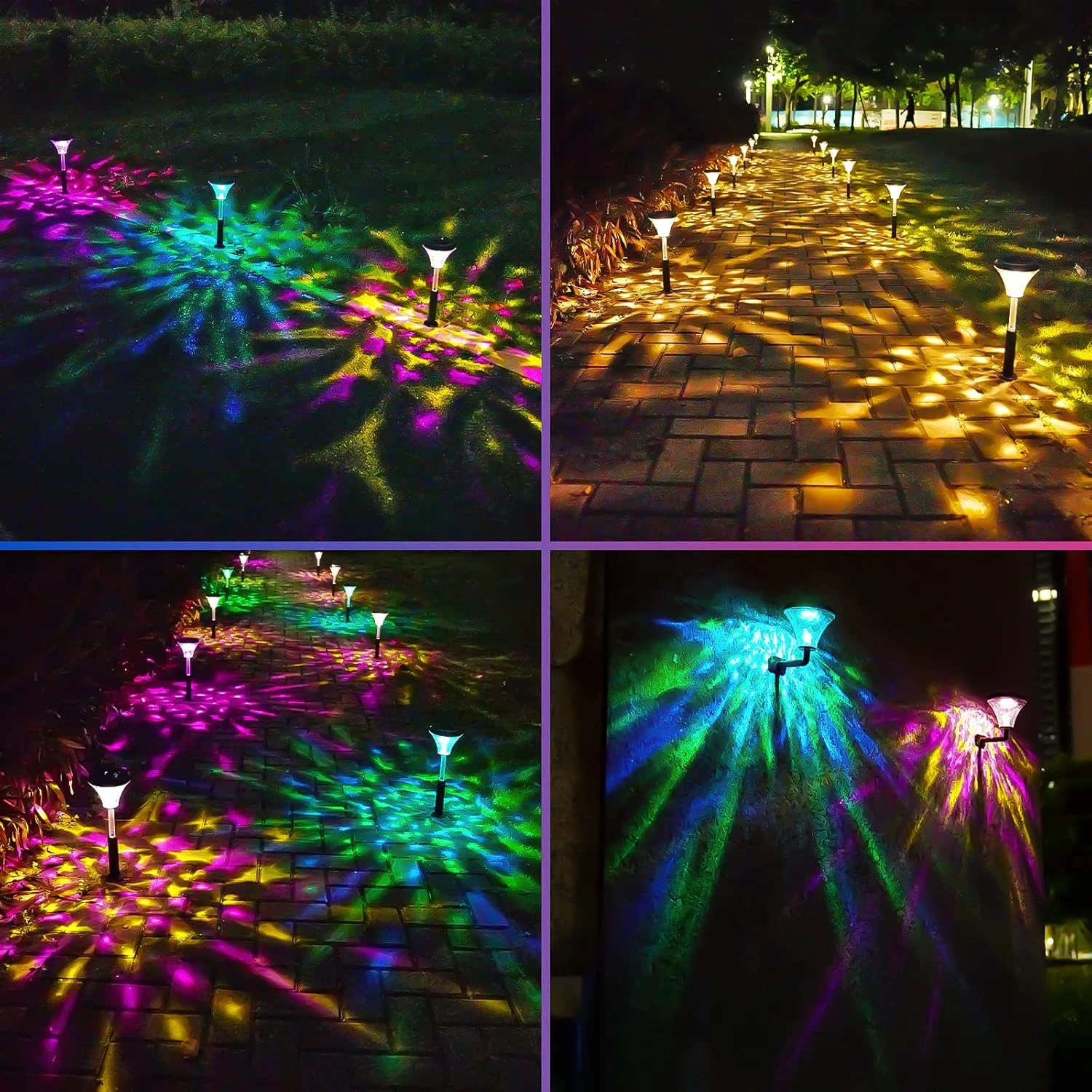 AGPTEK Solar Pathway Lights 6 Pack, Bright Christmas Decorative Dynamic Color Changing & Warm White Solar Lights Outdoor, Solar Landscape Path Lights For Garden, Yard, Driveway, Walkway, Fence, Lawn 5 AGPTEK Solar Pathway Lights 6 Pack, Bright Christmas Decorative Dynamic Color Changing & Warm White Solar Lights Outdoor, Solar Landscape Path Lights For Garden, Yard, Driveway, Walkway, Fence, Lawn - Image 5