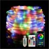 DAYBETTER Smart Fairy Lights, Fairy Lights USB Plug In With Remote, 33ft 100 LED App Control Multicolored Twinkle Lights, Fairy Lights For Room Bedroom Wedding Party Wall Christmas Tree Decorations
