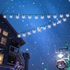 Twinkle Star Solar Star String Lights, 100 LED 33 FT Outdoor Ramadan Christmas Fairy Lights, 8 Lighting Modes & Waterproof For Christmas, Wedding Party, Xmas Tree, Garden Decor, Cool White -Xmas Lighting Shop 81xGFuv9btL. AC SL1500