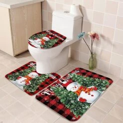 Christmas Snowman 3 Piece Bath Rugs Sets Snowman With Xmas Tree Bathroom Mats Set Non Slip Water Absorbent U-Shaped Contour Toilet Mat Red Buffalo Plaid Check Toilet Lid Cover 12 Christmas Snowman 3 Piece Bath Rugs Sets Snowman With Xmas Tree Bathroom Mats Set Non Slip Water Absorbent U-Shaped Contour Toilet Mat Red Buffalo Plaid Check Toilet Lid Cover -Xmas Lighting Shop 81xUQVZ2OL. AC SL1500