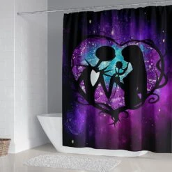 NEWSUYAA Halloween Decorations Shower Curtain Set With Non-Slip Rugs And Bath Mats,Nightmare Before Christmas Bathtub Curtains With 12 Hooks,Waterproof Bathroom Decor 10 NEWSUYAA Halloween Decorations Shower Curtain Set With Non-Slip Rugs And Bath Mats,Nightmare Before Christmas Bathtub Curtains With 12 Hooks,Waterproof Bathroom Decor -Xmas Lighting Shop 81xhbzrIAlS. AC SL1500