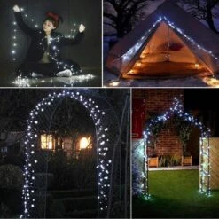 RUICHEN USB Fairy Lights 20 Ft 120 LED String Lights With On/Off Switch, Waterproof Copper Wire Lights For Bedroom Wall Ceiling Wreath Crafts Christmas Wedding Party (Cool White) -Xmas Lighting Shop 81y2X3TiXTL. AC SL1500