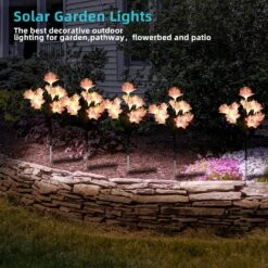 Solar Flowers Decorative Lights Outdoor Garden, 3 Pack 36 Vibrant Camellia Lights With 1 Big Solar Powered Panel, Waterproof 2 Lighting Modes For Garden Lawn Yard Pathway Patio Party Christmas Decor -Xmas Lighting Shop 81y9L48a0eL. AC SL1500