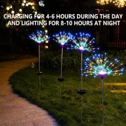 2 PCS Solar Firework Light, Outdoor Solar Garden Decorative Lights 120 LED Powered 40 Copper Wires String DIY Landscape Light For Walkway Pathway Backyard Christmas Decoration Parties (Multi-Color) -Xmas Lighting Shop 81yftMuNbzL. AC SL1500