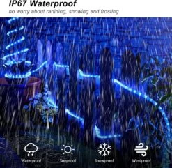 Aigleya Blue Rope Lights , 40 Ft 120 LED Strip Lighting With Remote Control, 8 Modes Outdoor Battery Operated Fairy String Lights For Party Yard Home Wedding Christmas Halloween Holiday Decoration 10 Aigleya Blue Rope Lights , 40 Ft 120 LED Strip Lighting With Remote Control, 8 Modes Outdoor Battery Operated Fairy String Lights For Party Yard Home Wedding Christmas Halloween Holiday Decoration -Xmas Lighting Shop 81zPNhJOxL. AC SL1500