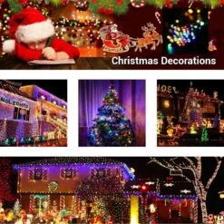 Solar Christmas Lights Outdoor Waterproof 2 Pack 72ft 200 LED Solar String Lights 8 Modes Outdoor Christmas Lights For House Lawn Garden Wedding Xmas Tree Christmas Decoration, Multi-Color -Xmas Lighting Shop 81zojd4SbL. AC SL1000