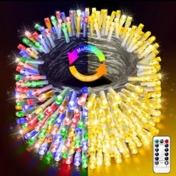 Christmas Lights Outdoor 300 LED 99ft Color Changing String Lights Warm White To Multicolor LED String Lights Remote 11 Modes Fairy Light For Thanksgiving Xmas Tree Party Wedding Indoor Decorations