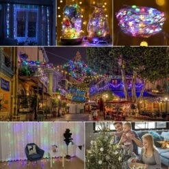 Liyade 300 LED Fairy Lights Curtain Lights For Bedroom, 9.8 Ft × 9.8 Ft Curtain Waterproof String Lights With 8 Modes, USB Powered For Bedroom Wedding Christmas Party Garden Decoration(Colorful) -Xmas Lighting Shop 911746jNEDS. AC SL1500
