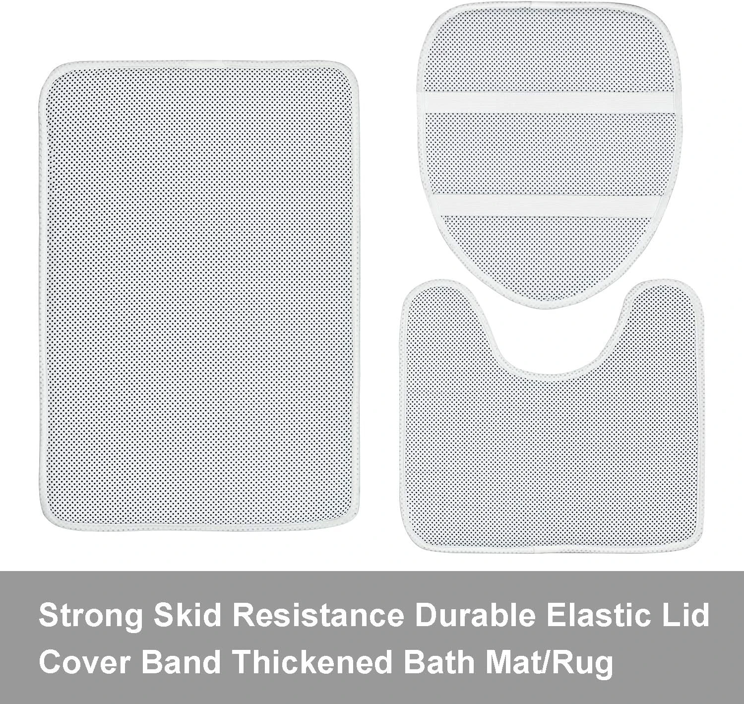 Uspring 4 Pcs Merry Christmas Shower Curtain Sets With Non-Slip Rugs, Bath Mat, Toilet Lid Cover And 12 Hooks, Xmas Tree Ball Snowflake Red Shower Curtain For Christmas Decoration 6 Uspring 4 Pcs Merry Christmas Shower Curtain Sets With Non-Slip Rugs, Bath Mat, Toilet Lid Cover And 12 Hooks, Xmas Tree Ball Snowflake Red Shower Curtain For Christmas Decoration - Image 6