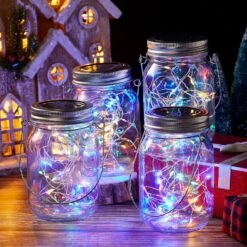 20 Sets Solar Mason Jar Lights 30 LED Fairy Lights With Jar Lid Waterproof Lantern String Lights With 20 Hangers For Outdoor Yard Patio Lawn Garden Wedding Decoration Christmas, Jars Not Included -Xmas Lighting Shop 917bU1trs0L. AC SL1500