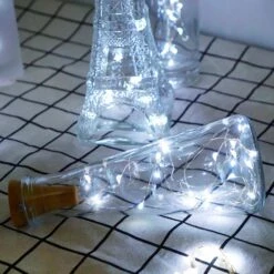 Decorman Upgraded 10 Pack Solar Wine Bottle Lights 20 LEDs Waterproof Silver Wire Cork Lights For Party, Wedding, Christmas, Holiday, Outdoor, Garden, Patio, Pathway Decor -Xmas Lighting Shop 917p9VBoNdL. AC SL1500