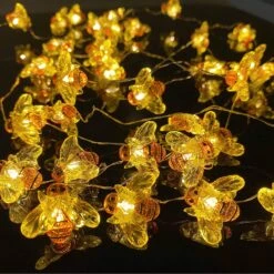 Cynzia Honeybee Fairy String Lights, 40LED Bee String Light Plug In With 8 Modes Remote Control, Waterproof Novelty Decorative Light String For Outdoor Indoor Party Wedding Garden Christmas -Xmas Lighting Shop 918h1StRz1L. AC SL1500