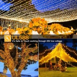 Ollny Outdoor String Lights 800LED 262FT, Waterproof Led Fairy Light With Remote Plug In 8 Modes, Warm White Christmas Lights For Outside Indoor Bedroom Patio Camping Garden -Xmas Lighting Shop 91Bln8HIccL. AC SL1500