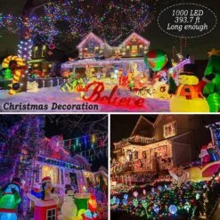 KNONEW 403ft 1000 LED String Lights Outdoor Christmas Lights 8 Modes & Timer Fairy Light Plug In Waterproof LED String Lights For Xmas Yard Tree Wedding Party Holiday Decorations (Multicolor) 12 KNONEW 403ft 1000 LED String Lights Outdoor Christmas Lights 8 Modes & Timer Fairy Light Plug In Waterproof LED String Lights For Xmas Yard Tree Wedding Party Holiday Decorations (Multicolor) -Xmas Lighting Shop 91BtssBthZL. AC SL1500