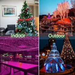 OYCBUZO 200 LED Color Changing Christmas Lights, Connectable Colorful String Lights With Remote, Waterproof Green Blue Purple Tree Lights Plug In For Indoor Outdoor Halloween Xmas Party Wedding Decor -Xmas Lighting Shop 91FerghVIDL. AC SL1500