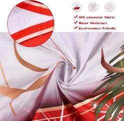 Claswcalor 4 Pcs Merry Christmas Shower Curtain Sets With Non-Slip Rugs, Toilet Lid Cover And Bath Mat, Red Bell Bow Shower Curtains With 12 Hooks For Bathroom Christmas Decoration -Xmas Lighting Shop 91GVdtvxc2L. AC SL1500