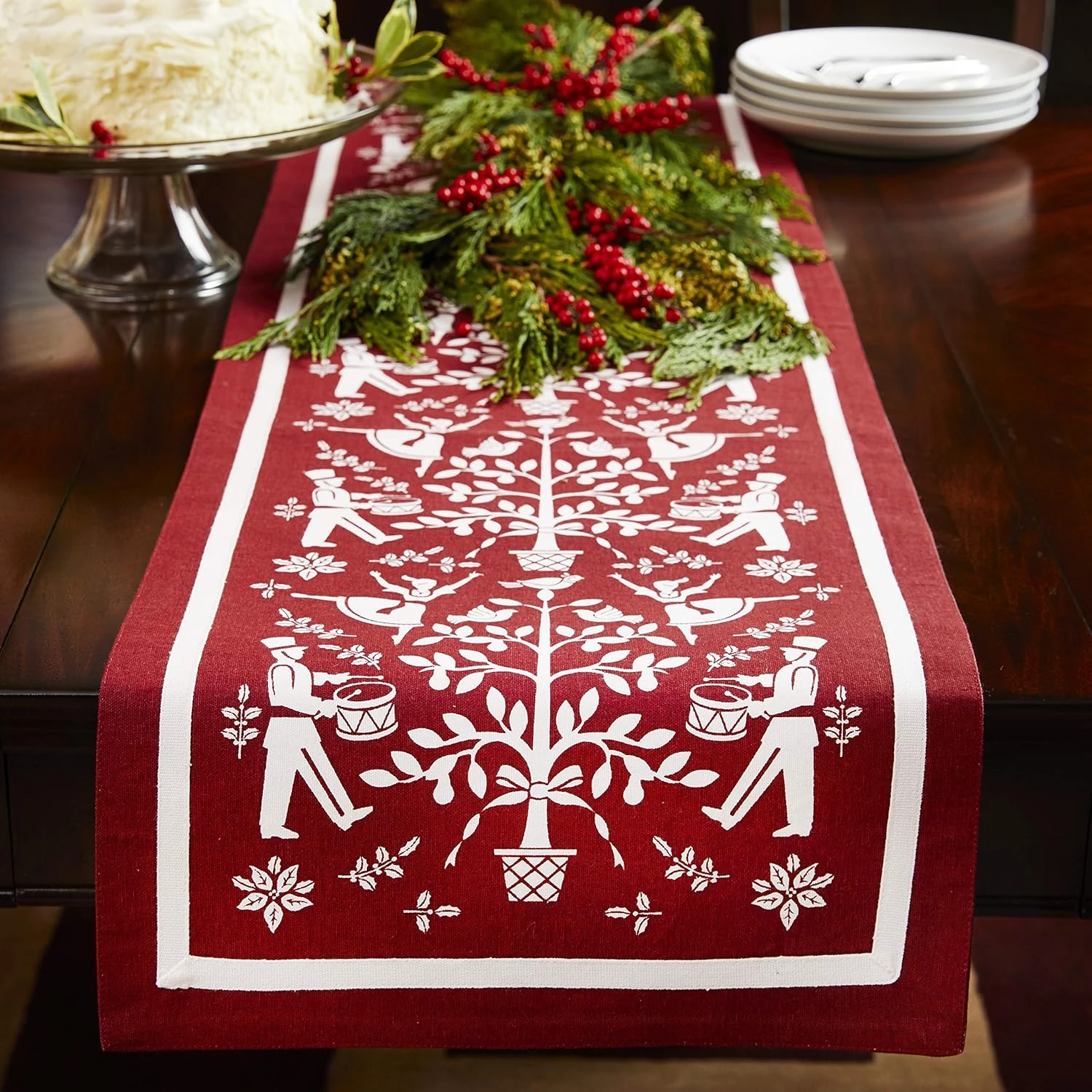 SKL Home Vern Yip Christmas Carol Table Runner, 72 X 13 Inches, Red 10 SKL Home Vern Yip Christmas Carol Table Runner, 72 X 13 Inches, Red - Image 10