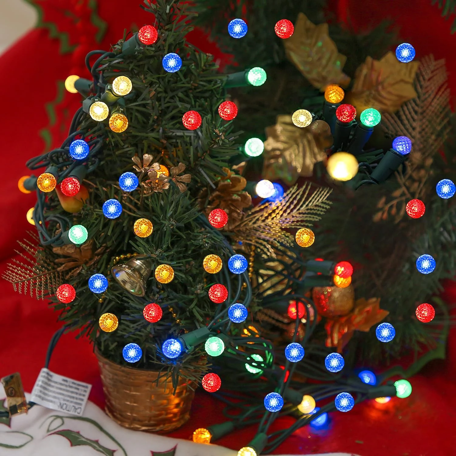 18.6Ft 50 LED Indoor Outdoor Decorative Christmas String Lights, Waterproof Globe Ball Fairy String Lights For Garden, Patio, Fence, Holiday, Party, Balcony (Multi-Colored) 6 18.6Ft 50 LED Indoor Outdoor Decorative Christmas String Lights, Waterproof Globe Ball Fairy String Lights For Garden, Patio, Fence, Holiday, Party, Balcony (Multi-Colored) - Image 6