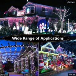 Outdoor Christmas 500LEDs String Lights,197FT Christmas Fairy Light With 8 Lighting Modes & Timer Waterproof For Home Garden Yard Xmas Wedding Party Holidays Festival Decoration -Xmas Lighting Shop 91I7m6hzhRL. AC SL1500
