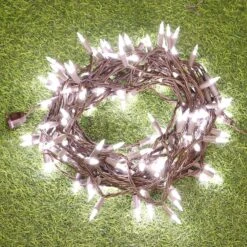 JinBest 150 LED Cool White Christmas Lights, Commercial Grade Decorative Lights Brown Wire 50 Ft, For Indoor And Outdoor Party, Garden, Patio -Xmas Lighting Shop 91JsZ73hplL. AC SL1500