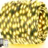 DYLYNA Christmas Lights Outdoor, 500FT 1500 LED String Lights 8 Modes & Timer Christmas Tree Lights Plug In Green Wire IP67 Waterproof Fairy Light For Xmas House Yard Holiday Decorations(Warm White)