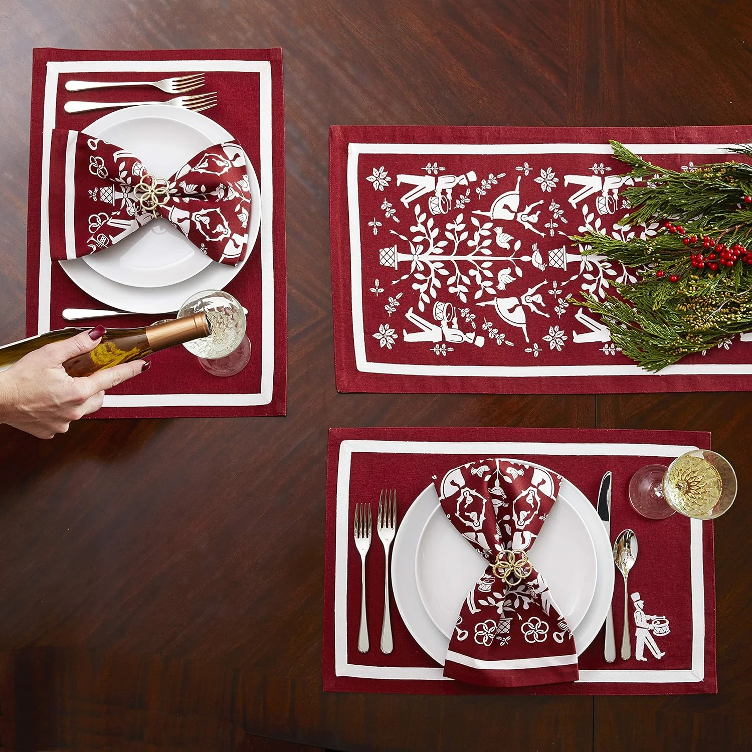 SKL Home Vern Yip Christmas Carol Table Runner, 72 X 13 Inches, Red 13 SKL Home Vern Yip Christmas Carol Table Runner, 72 X 13 Inches, Red - Image 13
