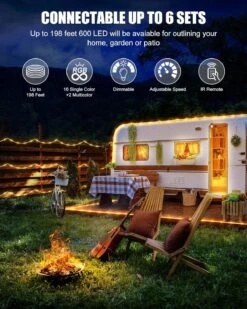 Color Changing Rope Lights Outdoor - 66ft 200 LED String Lights With Remote, 18 Colors Connectable Lights, Twinkle Christmas Lights For Bedroom Wedding Patio Holiday Lights Decoration -Xmas Lighting Shop 91MvyXgxZwL. AC SL1500