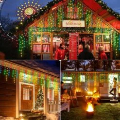 Oopswow Christmas Lights Outdoor Icicle Lights 300LED 33FT 8 Modes, Connectable Hanging Fairy String Lights With 30V UL Plug In For Valentine Wedding Party Eave Garden Wall Indoor Decor, Multicolor -Xmas Lighting Shop 91NCu2odHuL. AC SL1500