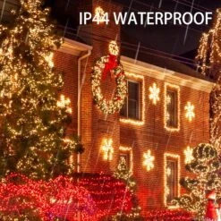 Dazzle Bright 2 Pack 200 LED 66 FT Warm White Christmas Solar String Outdoor Lights, Solar Powered With 8 Modes Waterproof Fairy Lights For Bedroom Patio Garden Tree Party Yard Decoration -Xmas Lighting Shop 91P6IIJt2PL. AC SL1500