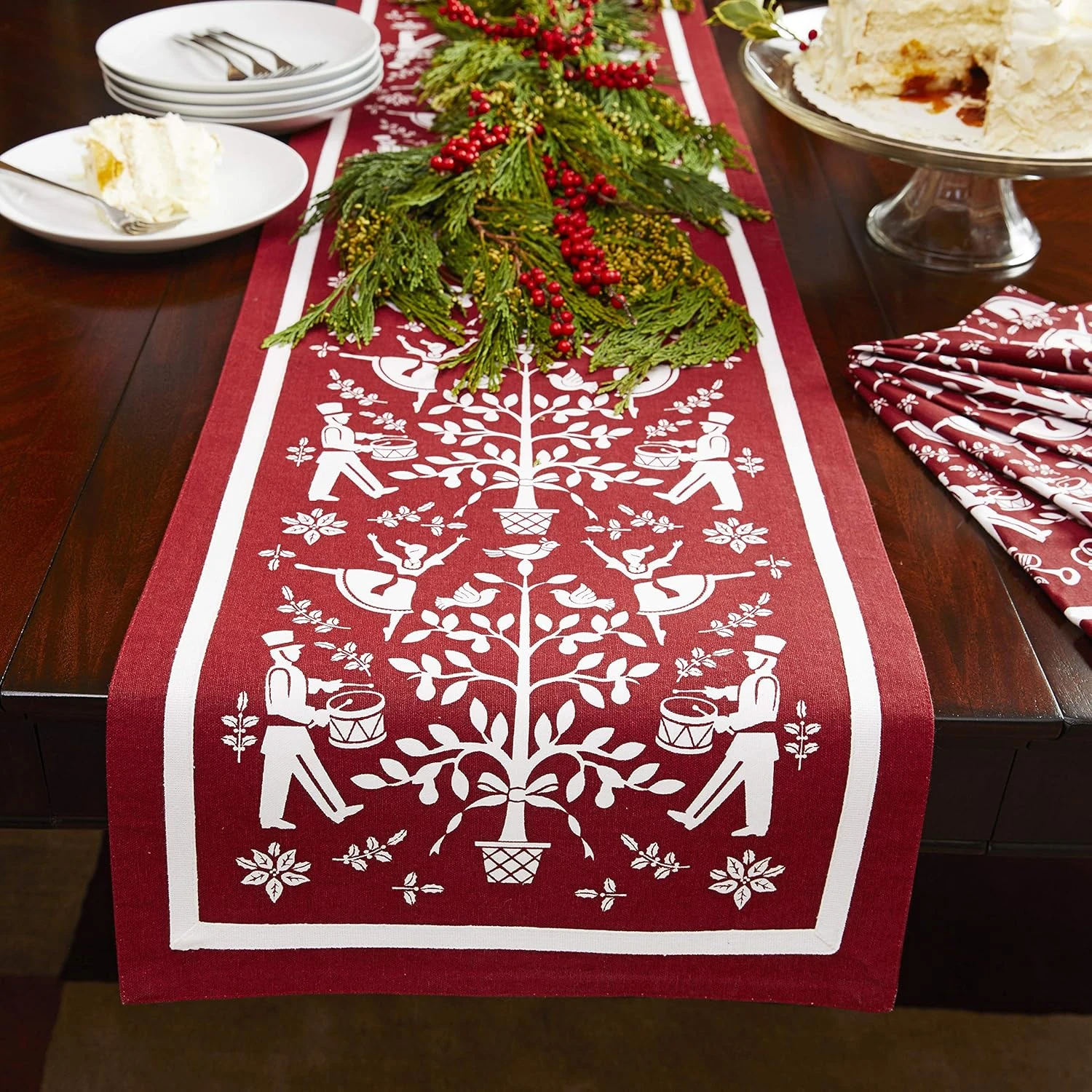 SKL Home Vern Yip Christmas Carol Table Runner, 72 X 13 Inches, Red 6 SKL Home Vern Yip Christmas Carol Table Runner, 72 X 13 Inches, Red - Image 6