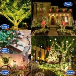 Decute 300LED Christmas String Lights Outdoor Waterproof 105FT UL Certified With End-to-End Plug 8 Modes, Warm White Indoor Starry Fairy Lights For Christmas Tree Patio Garden Wedding Party Decor -Xmas Lighting Shop 91Q16DaOBeL. AC SL1500