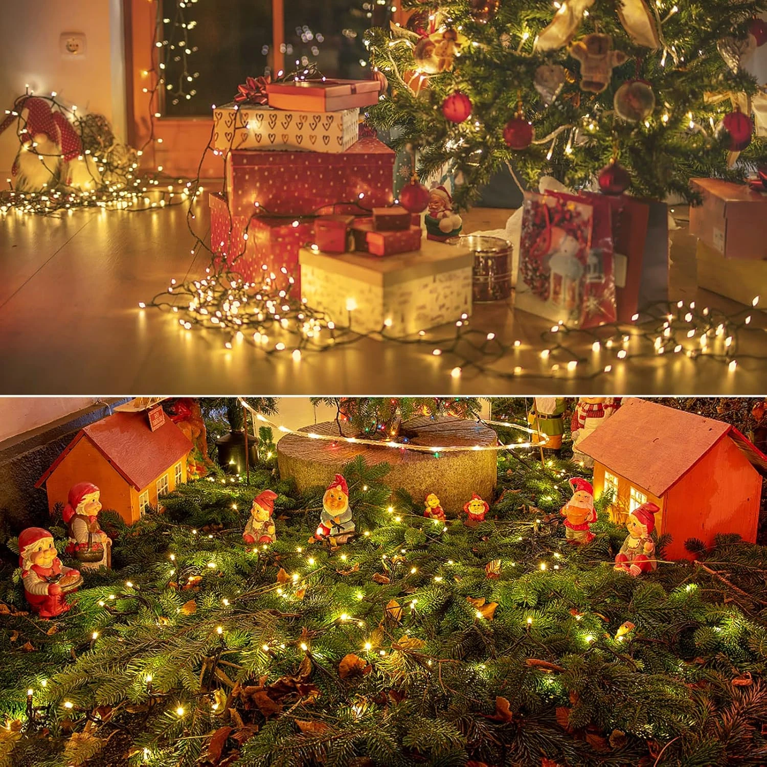 ZAIYW 4 Pack Battery Operated String Lights, 16.5 Ft Dark Green Wire 50 LED String Lights With Remote Timer 8 Modes Fairy Lights For Bedroom Party Patio Yard Garden Christmas Tree Decor (Warm White) 5 ZAIYW 4 Pack Battery Operated String Lights, 16.5 Ft Dark Green Wire 50 LED String Lights With Remote Timer 8 Modes Fairy Lights For Bedroom Party Patio Yard Garden Christmas Tree Decor (Warm White) - Image 5