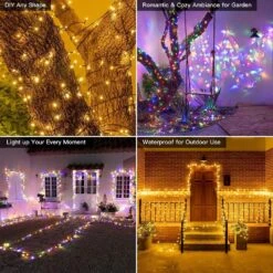 Ollny Christmas Lights Outdoor String Lights 210ft/640 LED Super Long Multicolor 11 Modes&Timer Remote Waterproof Plug In Fairy Light For Xmas Tree Patio Holiday Indoor Decorations Warm White -Xmas Lighting Shop 91SFMdDfGCL. AC SL1500