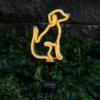 Touch Of ECO Solar LED Neon Dog Lovers Gift For Birthday, Christmas Outdoor Garden Décor Stake Light