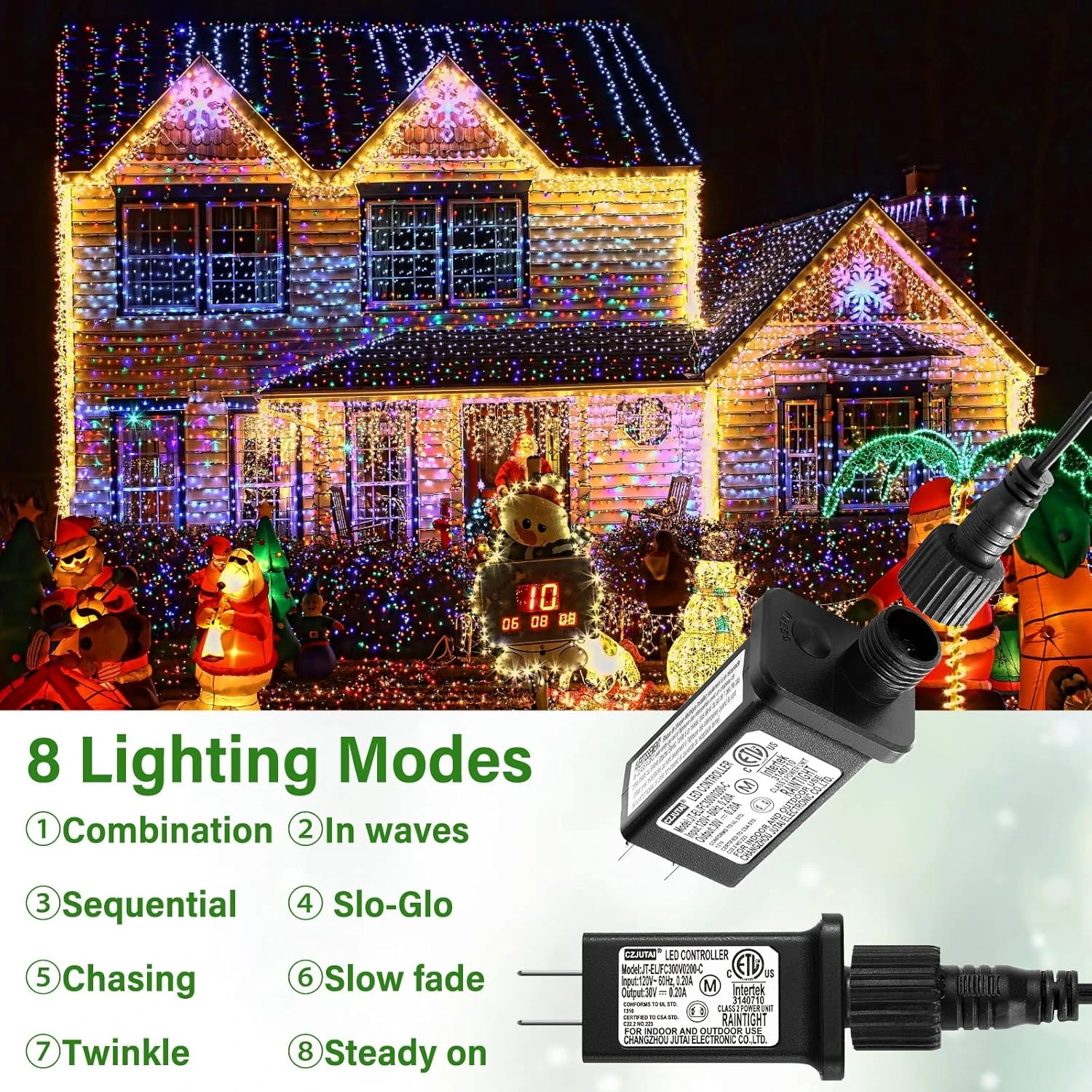 2 Pieces LED Transformer Replacement Class 2 Power Supply For Christmas String Light Inflatable Decorations LED Controller IP44 Waterproof Low Voltage Transformer US Power Adapter (30V6W 0.2 A) 4 2 Pieces LED Transformer Replacement Class 2 Power Supply For Christmas String Light Inflatable Decorations LED Controller IP44 Waterproof Low Voltage Transformer US Power Adapter (30V6W 0.2 A) - Image 4