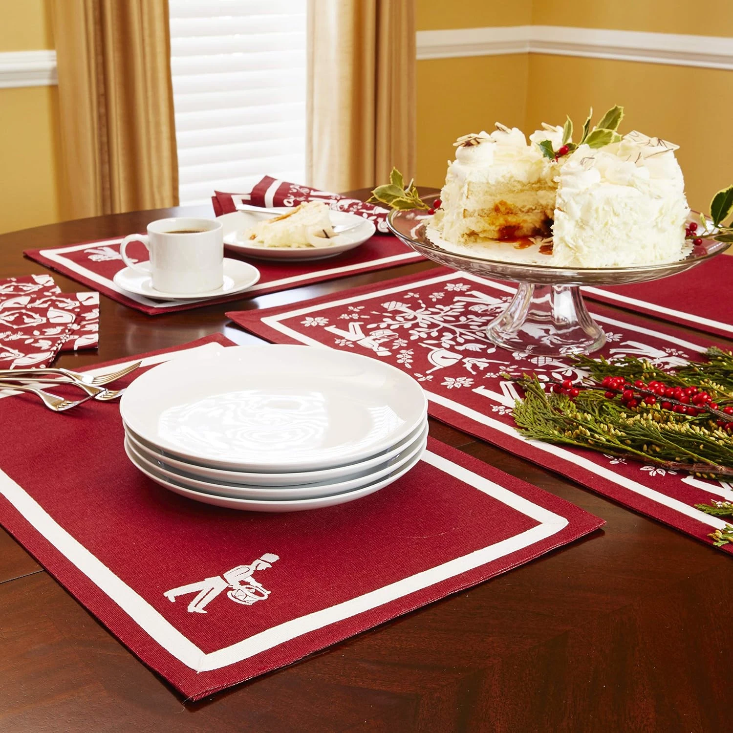 SKL Home Vern Yip Christmas Carol Table Runner, 72 X 13 Inches, Red 14 SKL Home Vern Yip Christmas Carol Table Runner, 72 X 13 Inches, Red - Image 14