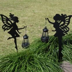 Fairy Solar Light Garden Decor For Outside Metal Statues Solar Landscape Lights For Lawn Yards, Home Backyard Accents A Great Gardening & Christmas Gift For Women -Xmas Lighting Shop 91VxVL9K6gL. AC SL1500