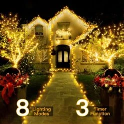 Ollny String Lights 131FT 396LED, Outdoor Waterproof LED Fairy Lights With Remote, 8 Modes Plug In Christmas Lights For Tree Patio Party Garden Bedroom Classroom Indoor Outside(Warm White) -Xmas Lighting Shop 91WhA30UZwL. AC SL1500