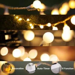 LED Globe String Lights, 100 LED Warm White Globe String Lights Plug In, Waterproof Globe Lights For Indoor And Outdoor, Ideal For Home, Wedding Party, Christmas, Balcony, 49ft Extendable Globe String -Xmas Lighting Shop 91bC UMs07L. AC SL1500